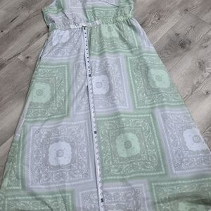 Green and White Women's Dress
